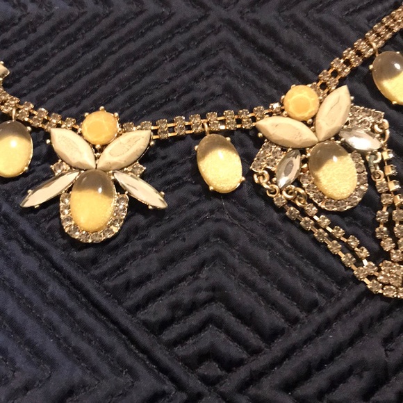 Banana Republic gold rhinestone necklace - Picture 2 of 6